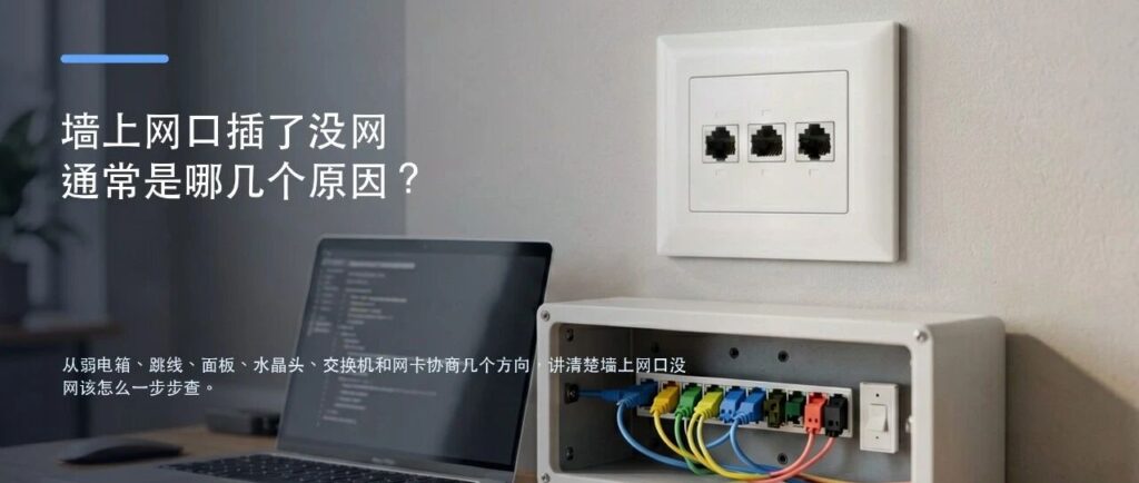 墙上网口插了没网,通常是哪几个原因?