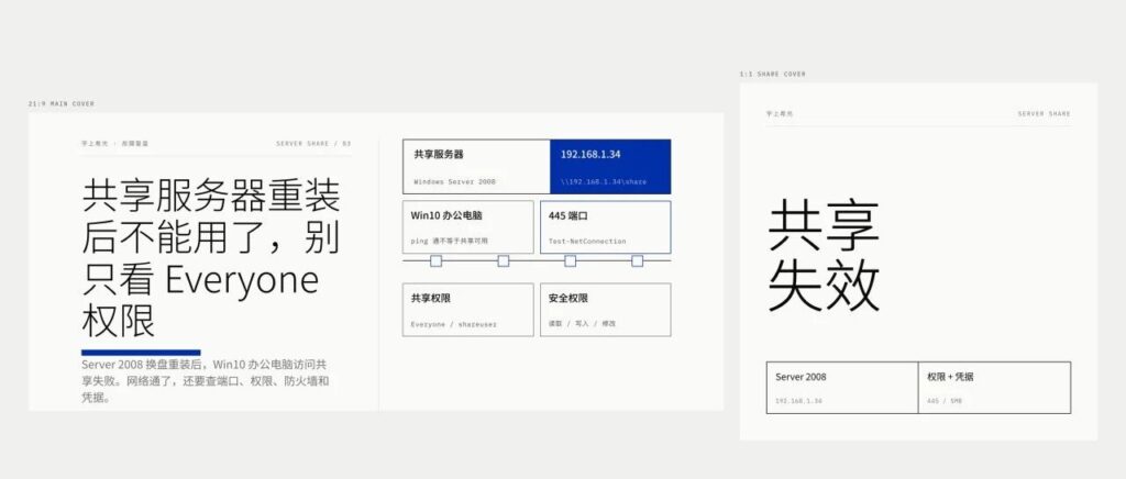 共享服务器重装后不能用了，别只看 Everyone 权限