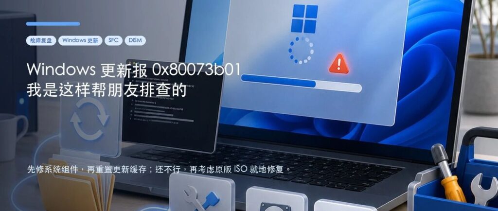 Windows 更新报 0x80073b01，我是这样帮他排查的
