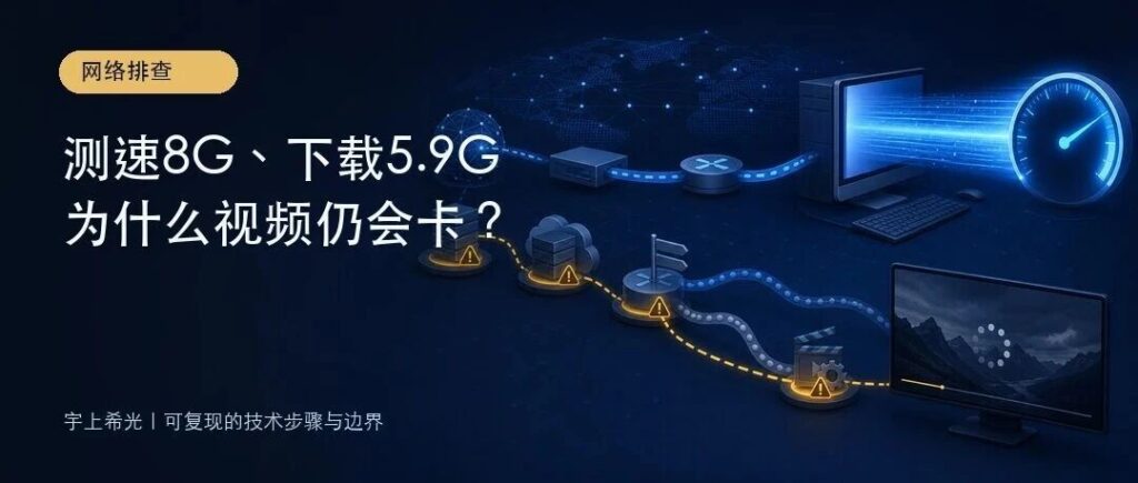 测速8G、下载5.9G，为什么B站视频还是会卡？