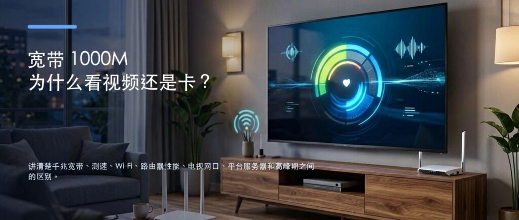 宽带 1000M，为什么看视频还是卡？