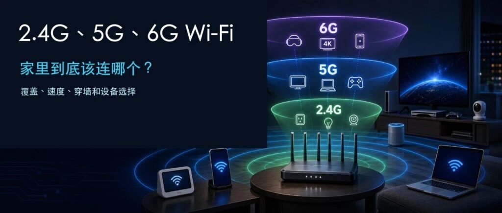 2.4G、5G、6G Wi-Fi 有什么区别？家里到底该连哪个？