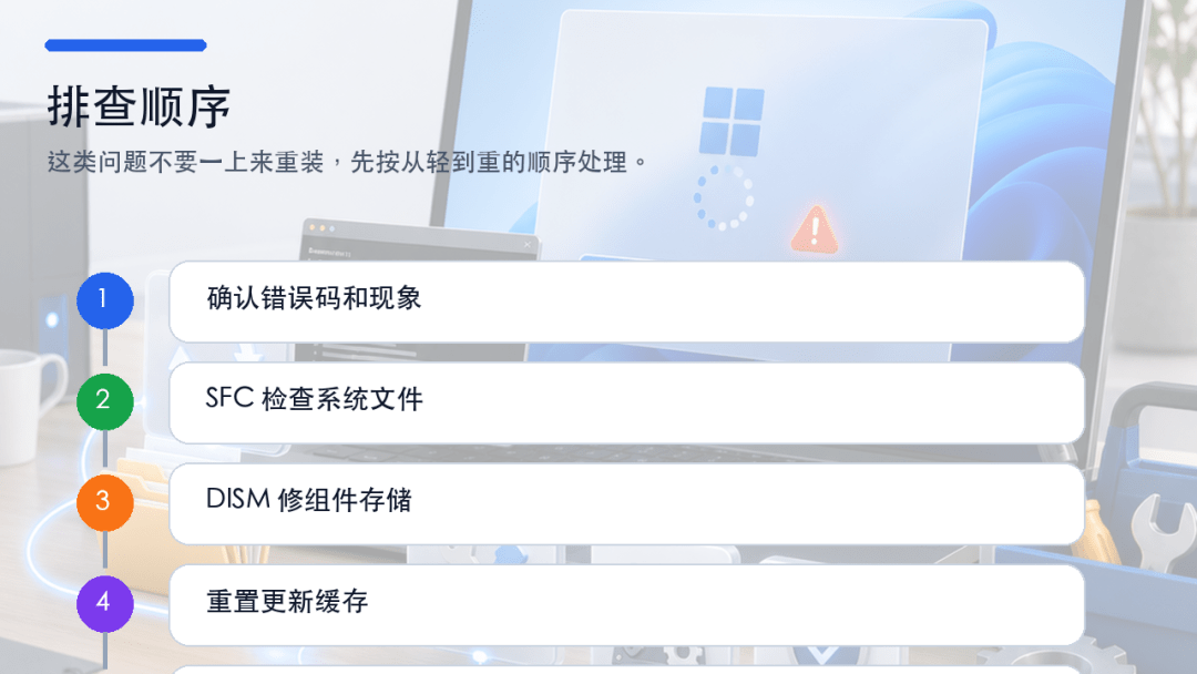 Windows 更新报 0x80073b01,我是这样帮他排查的 Windows 更新报 0x80073b01,我是这样帮他排查的