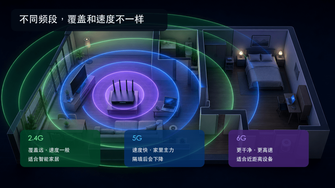 2.4G、5G、6G Wi-Fi 有什么区别？家里到底该连哪个？