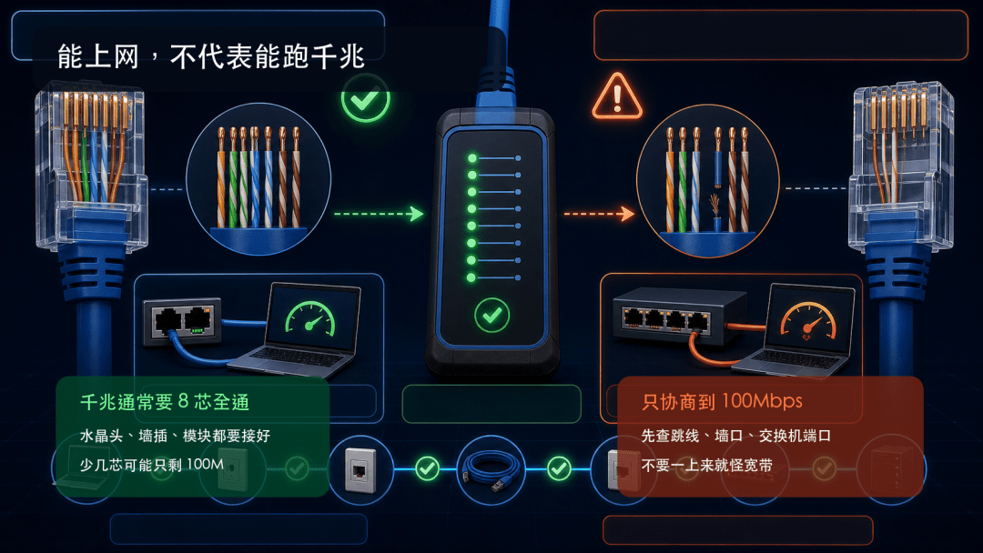 网线、网口、千兆、万兆到底怎么看?别让一根线拖慢全家网络 网线、网口、千兆、万兆到底怎么看?别让一根线拖慢全家网络