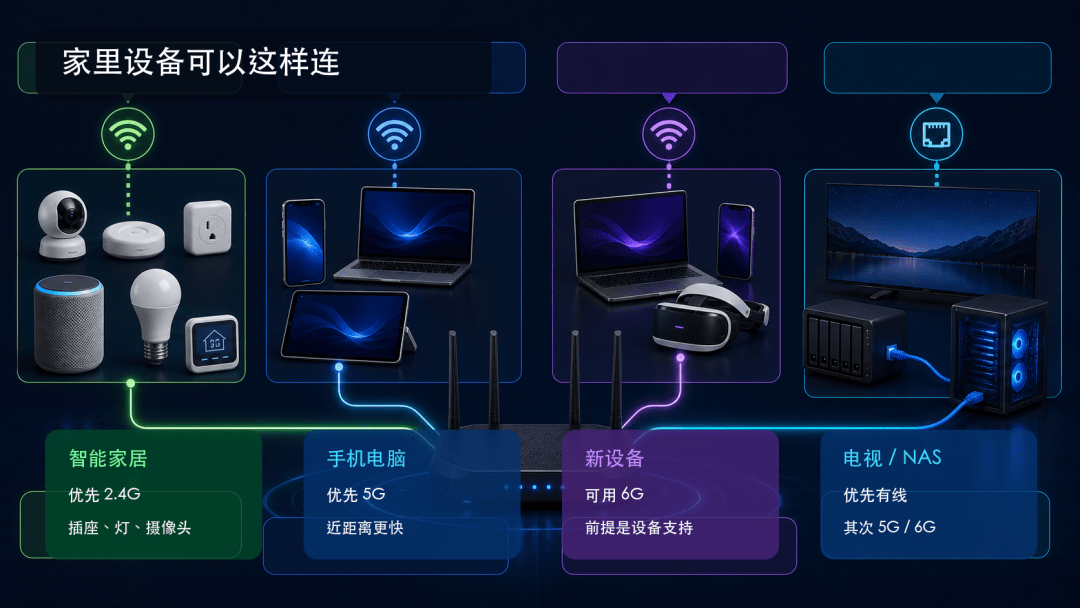 2.4G、5G、6G Wi-Fi 有什么区别？家里到底该连哪个？
