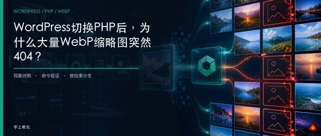 WordPress切换PHP后，为什么大量WebP缩略图突然404？