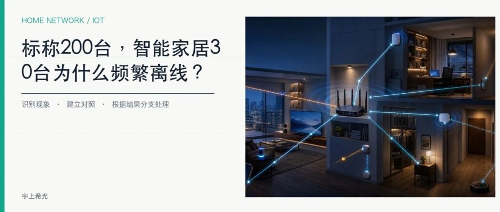 路由器标称能带200台，为什么智能家居才30台就频繁离线？
