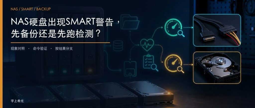 NAS硬盘出现SMART警告，先备份还是先跑检测？
