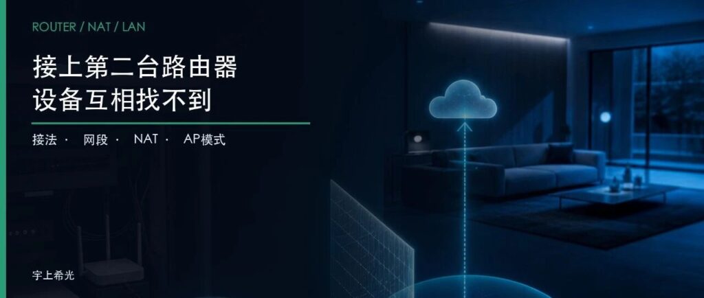 接上第二台路由器后，为什么设备能上网却互相找不到？