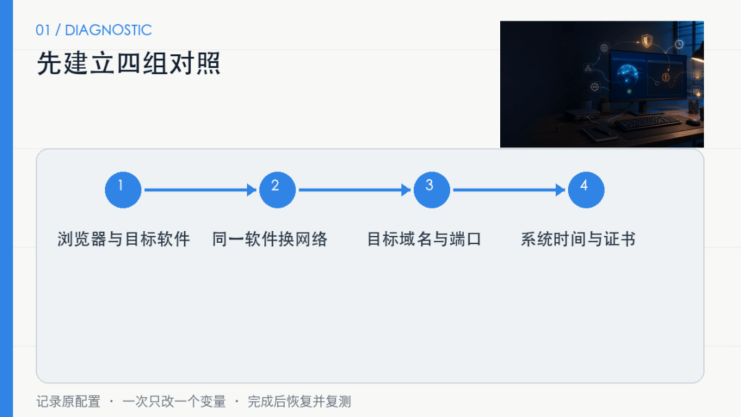 浏览器能上网，某个软件却始终连接失败：别急着重装，先查这4条路径